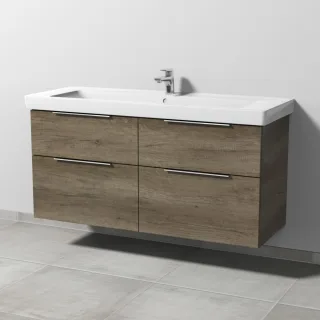 Sanipa 3way Waschtischunterbau zu Villeroy & Boch Subway 2.0 Waschtisch mit 4 Auszügen, Eiche-Nebras UM61637