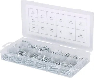 KS Tools Sortiment Linsenkopf-Blechtreibschrauben, 550-tlg - 970.0420