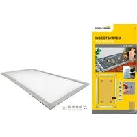 SCHELLENBERG Lichtschachtabdeckung aus Aluminiumgewebe inkl. Alu-Rahmen kürzbar, (Set, 1-St), sauberer Lichtschacht zur Kellerschachtabdeckung, 55 x 125 cm