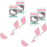 Hello Kitty Socken Socken Kinder 2er Set Weiß Baumwollsocken Jungen Freizeit Sport Schule
