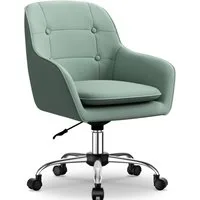 Adormii Bürostuhl Schminkstuhl,Homeoffice Stuhl mit Armlehnen,Drehstuhl mit Rrollen (Schreibtischstuhl,Boucle-Gewebe,höhenverstellbar,für Schminktisch,Arbeitszimmer, Schlafzimmer,150kg)