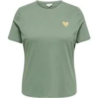 ONLY CARMAKOMA T-Shirt CARKITA LIFE S/S LOGO TOP JRS NOOS Baumwolle, regular fit