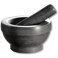 Kesper Zerkleinerer Granit-Mörser mit Schlegel, dunkel, ideal zum Zerkleinern von Gewürzen, Robustes Material für langlebige Nutzung