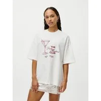 LeGer T-Shirt Simona T-Shirt Mit großem Print, lockere Form