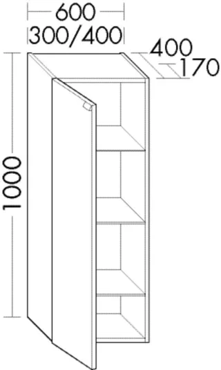Burgbad Halbhochschrank rc40 System PG2 1000x600x400 Eiche Natur, UHEQ060RF4100 UHEQ060RF4100