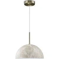 STANBOW Pendelleuchte Deckenlampe 1-Flammig Jadeglas-Struktur+Schwarz Metall Hängelampe, ohne Leuchtmittel (max.40W E27) für Esstisch/Schlafzimmer/Cafe
