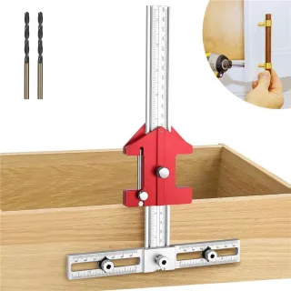 Woodworking Multifunctional Right-Angle Ruler Drill Guide Tool Aluminium Alloy 30°-120° Angle Positioning Assistant Draw