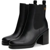 Tommy Hilfiger SQUARE TOE CHELSEA HIGH BLOCK HL Chelseaboots, Blockabsatz, Stiefelette mit beidseitigem Strecheinsatz