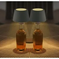 Northpoint LED Außen-Tischleuchte Flaschenlampe mit Touchsensor & Akku Dimmbar