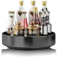 CALIYO Gewürzregal Gewürzregal, ein Großes Küchenregal aus Edelstahl um 360° Drehbar, ein Multifunktionales Lagerregal zur Aufbewahrung von Gewürzen