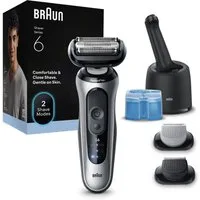 Braun Elektrorasierer Series 6 62-S7650CC, Smart Care Center, Aufsätze: 2, 100% wasserdicht, mit 4in1 SmartCare Center, +2 Aufsätze