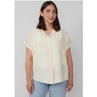 s.Oliver Kurzarmbluse Bluse Bluse aus strukturiertem Viskosemix mit aufgesetzter Tasche