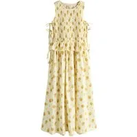 LAURA ASHLEY Druckkleid Laura Ashley ärmelloses Kleid mit floralem Muster (1-tlg)