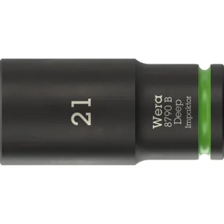 Wera 8790 B Impaktor Deep Steckschlüsseleinsatz mit 3/8 zoll-Antrieb, 21 x 63 mm - 05005561001