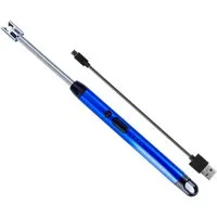 Goods+Gadgets Feuerzeug GOODS+GADGETS Elektrisches Stick-Feuerzeug mit Abschaltautomatik (Aufladbar über USB, 360° Flexibler Hals), Sturmfest & Sicher