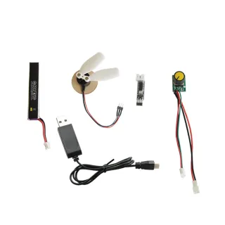 Oversky 1104 4300KV Brushless Motor With 3.7V 380mAh LiPo Battery 6A Brushless ESC 72mm Folding Propeller Servo Tester F