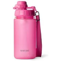MAMEIDO Trinkflasche, mit 2-in-1 Deckel, Zeitmarkierung, Handschlaufe in 0,5l, 1l, 1,5l & 2l