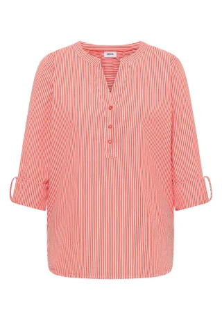Cecil - Gestreifte Seersucker Bluse orange - Gr. - XS