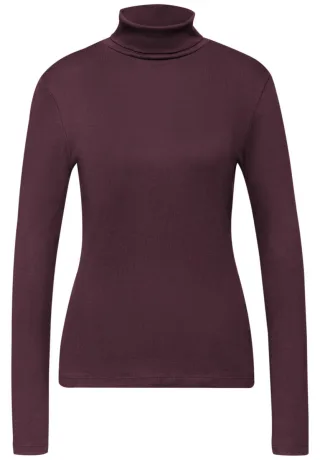 Street One - Basic Rollkragenshirt rot - Gr. - 44