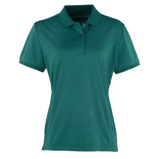 Premier - "Coolchecker" Poloshirt für Damen (Flaschengrün)