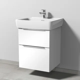 Sanipa 3way Waschtischunterbau zu Laufen Pro A Waschtisch mit 2 Auszügen, Weiß-Glanz UF75578