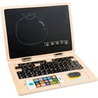 Small Foot Magnettafel Holz-Laptop mit Magnet-Tafel