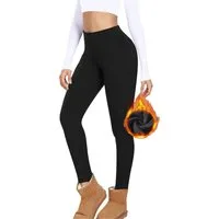 Blusmart Thermoleggings Fleece-Thermo-Leggings (Fleece-Leggings, 1-tlg., Sport-Leggings mit hoher Taille und Bauchkontrolle, 2-teiliges Set) Sporttauglich und flexibel