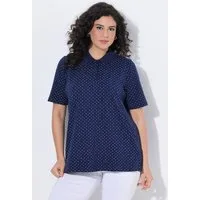 Ulla Popken Poloshirt Poloshirt Punkte Polokragen Halbarm Pima Cotton