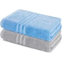 Lavea Badetuch Elena 2er Set Badetücher 100x150 cm, Duschtuch, 500 g/m² Frottier, weich & saugstark, pflegeleicht