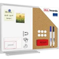 ALLboards Magnettafel ALLboards Kombitafel 2 in 1 Magnettafel & Kork-Pinnwand