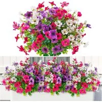 Kunstblumenstrauß 6er Set Kunstblumen, Realistische künstliche Frühlingsblumen, Bwecuy, für Innen & Außen – UV-beständige Kunstblumen