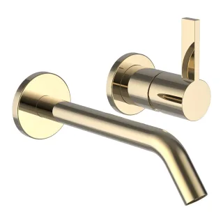 LAUFEN 2-Loch Waschtischarmatur Unterputz Kartell LAUFEN für Simibox 2-Point Ausladung 175 mm PVD Go H3113360011201