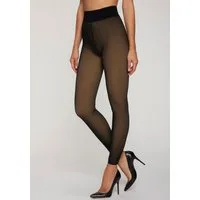 Lavana Thermostrumpfhose Warm & Transparent mit Innenfleece gefütterte Fein-Strumpfhose, (Packung 1 St) ohne Fuß durchscheinend mit Komfortbund