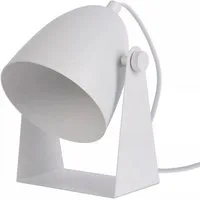 Licht-Erlebnisse Nachttischlampe ELAR, ohne Leuchtmittel, Metall E14 20,5 cm Weiß Modern