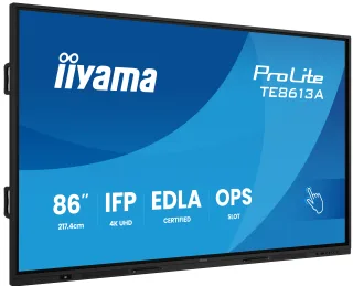 iiyama ProLite TE8613A-B2AG Public Touch-Display 217.4cm (85.6") 4K UHD | te8613a-b2ag | IPS - 8ms