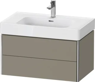 Duravit XSquare Waschtischunterbau wandhängend Stein Grau Seidenmatt 784x470x397 mm - XS439909292000 XS4399092920000