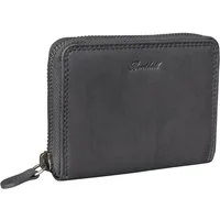 Benthill Geldbörse Klein Leder Mini Geldbeutel Damen RFID Portmonee Slim Portemonnaie, RFID-Schutz Kartenfächer Münzfach Reißverschlussfach