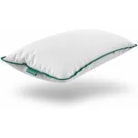 KNERST Kopfkissen Fitform Technologie - Premium-Schlafkissen für Komfort und Qualität, Füllung: FitForm Technologie – 100% Polyester, ergonomisches Schlafkissen ideal für jede Schlafposition, Kissen mit eleganter, grüner Biese