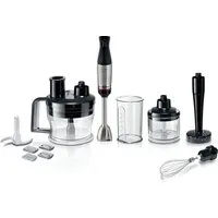 BOSCH Stabmixer ErgoMaster Serie 6 MSM6M673, 4 Klingen, Mixfuß Edelstahl, schwarz, 1000 W, Becher, Stampfer, Zerkleinerer groß & klein, 10 Jahre Motorgarantie