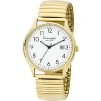 Eichmüller Quarzuhr Herrenuhr – Armbanduhr mit vergoldetem & poliertem 3052-02, Edelstahl-Zugband, 38 mm, elegantes Design, präzises Quarzwerk