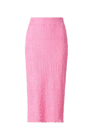 Rich & Royal - Crinkled pencil skirt sorbet pink - Gr. - S