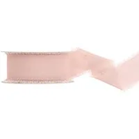 partydeco Organzaband, Chiffonband 4cm x 10m Hellrosa