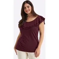 Sheego T-Shirt Halbarmshirt Ärmellos