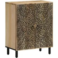 vidaXL Beistellschrank Beistellschrank 60x33x75 cm Massivholz