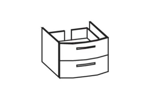 Artiqua 300 Waschtischunterschrank für MMWT, Weiß Hochglanz, 300-WU2L-1-70-7016-68 300-WU2L-1-70-7016-68