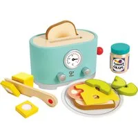Hape Kinder-Toaster Kling, Pop-Up-Toaster-Set, (12-tlg), aus Holz