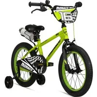 bergsteiger Kinderfahrrad Monaco 16 Zoll, geeignet für 4, 5, 6 Jahre, BMX, 1 Gang, V-Brakes, Trinkflasche
