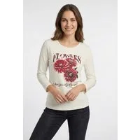 Rabe 3/4-Arm-Shirt mit Print und Glitzersteinen