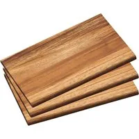 Kesper Frühstücksbrett Frühstücksbrettchen 23 x 15 x 1 cm, 3-er Pack, Akazienholz, Maße: 23 x 15 x 1 cm