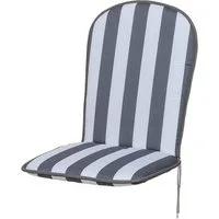 KETTtex Polsterauflage Monoblock hoch 2156 grau-weiß Blockstreifen 92x44x3,5 cm KETTtex, (1 St), mit Bindebändern